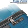 Coolife Luggage Expandable(only 28") Suitcase PC+ABS Spinner Built-In TSA lock 20in 24in 28in Carry on (Teal., S(20in_carry on)) - Image 3