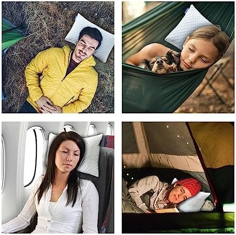 Gehannah Travel Pillow - Compressible Camping Pillow for Sleeping, Shredded Memory Foam Pillow with Storage Bag Compact Supportive, Pillow for Adults Kids Outdoor Backpacking Hiking Gear - Image 6