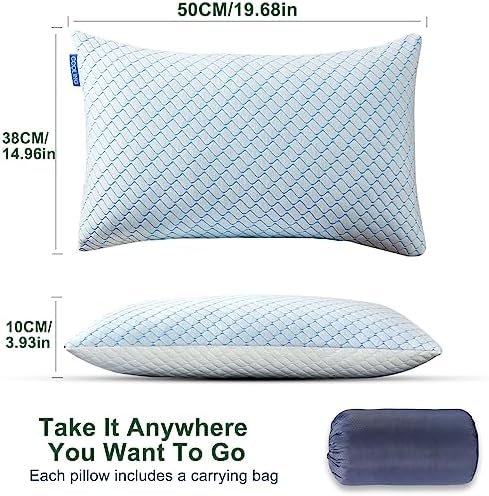 Gehannah Travel Pillow - Compressible Camping Pillow for Sleeping, Shredded Memory Foam Pillow with Storage Bag Compact Supportive, Pillow for Adults Kids Outdoor Backpacking Hiking Gear - Image 4